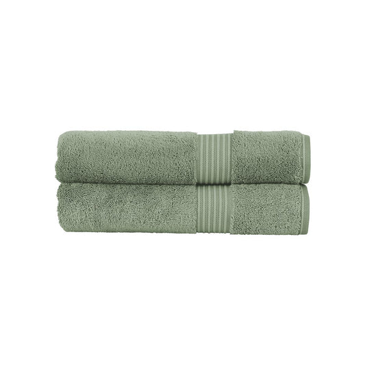 Christy Supreme Hygro 2 Bath Towels Set | Bay Leaf | 100% Luxury Supima Cotton | Ultra Soft | Super Absorbent | 650GSM | Plush and Long Lasting