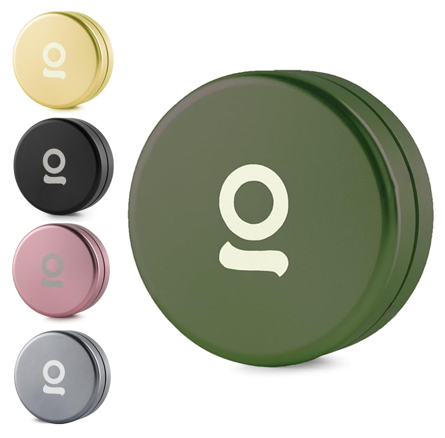 ONGROK Storage Puck - Green | Perfect Size Case to Store in Your Pocket | Aluminum Constrution, Airtight, Preserves Moisture Profile and Aroma