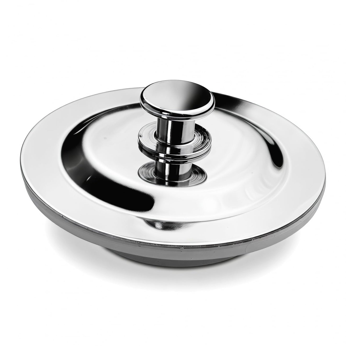 Solvio 42-45mm Universal Bath Plug, Stainless Steel Silicone Drain Stopper