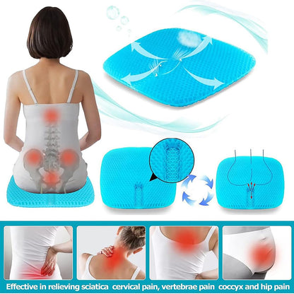 masteymoh Gel Seat Cushion for Long Sitting, Gel Cushions for Pressure Sores Relief