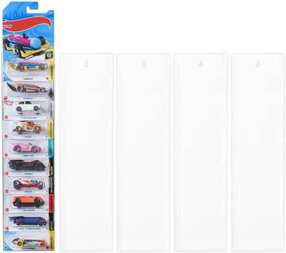 Tapeera Model Car Display Case Wall Mount - Holds Up to 50 Cars - Compatible with Hot Wheels Matchbox Packaged Cars - Diecast Blister Packed Toy Car