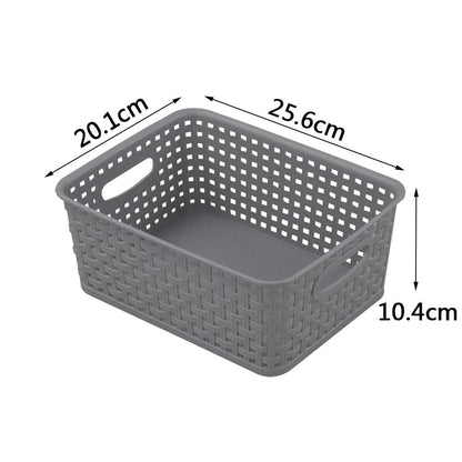 Neadas Grey Small Weave Storage Baskets, Bathroom Kitchen Organizer, Packs of 6