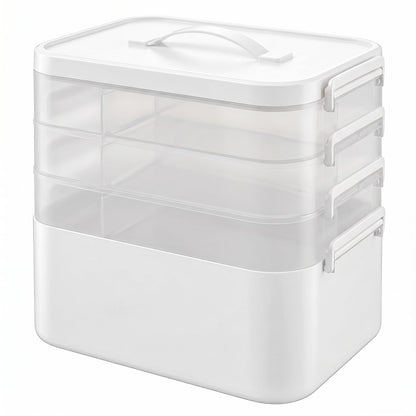 Stidyzo Medicine Storage Box, 4-layer Stackable Storage Box