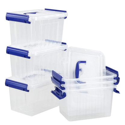 Nesmilers Plastic Storage Boxes with Lids, Plastic Container Box Set of 6