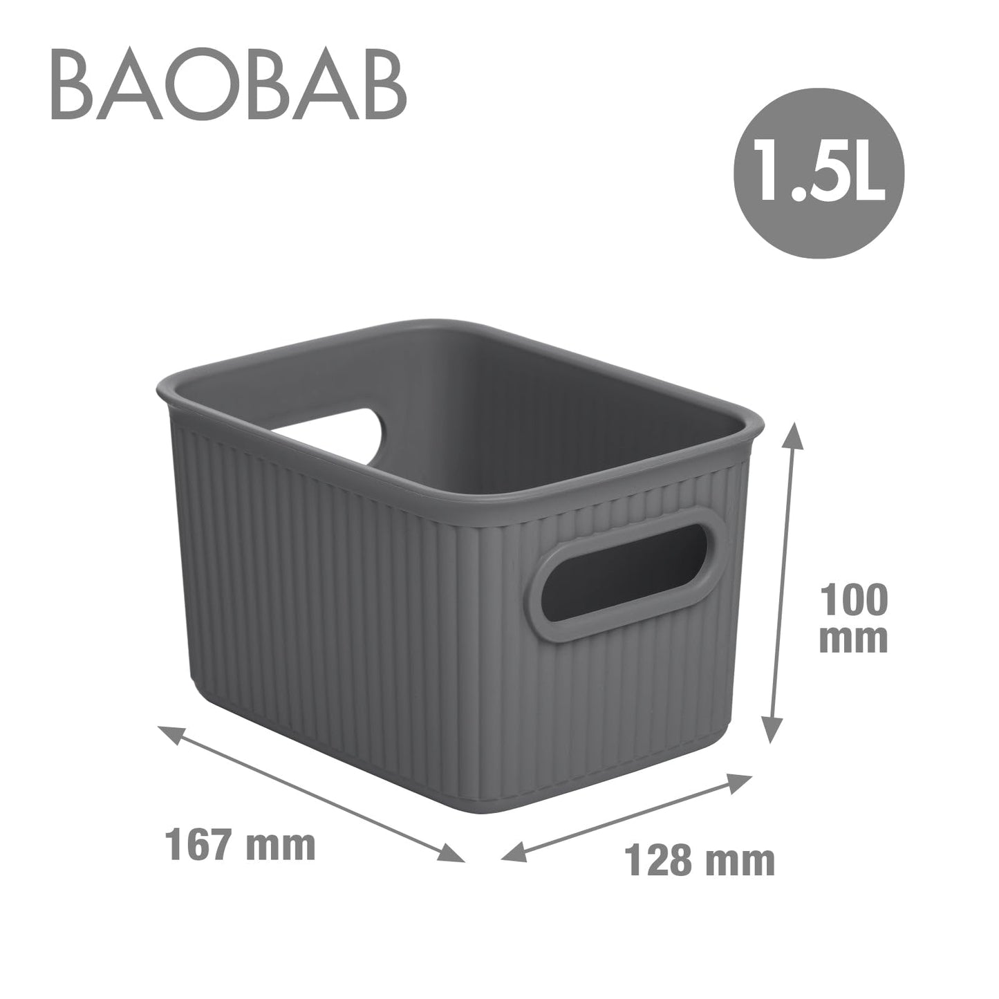 TATAY Storage Basket Baobab BPA-Free Compact Versatile Design