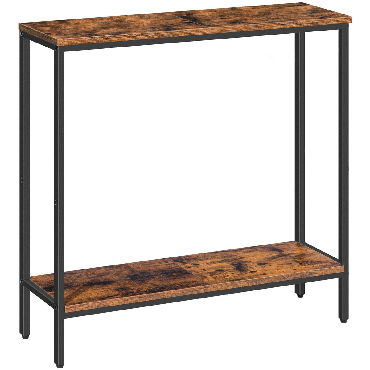 HOOBRO Slim Console Table with Shelf, 2 Tier Narrow Sofe Table for Hallway, Slim Hallway Table with Storage, Industrial, for Bedroom, Kitchen