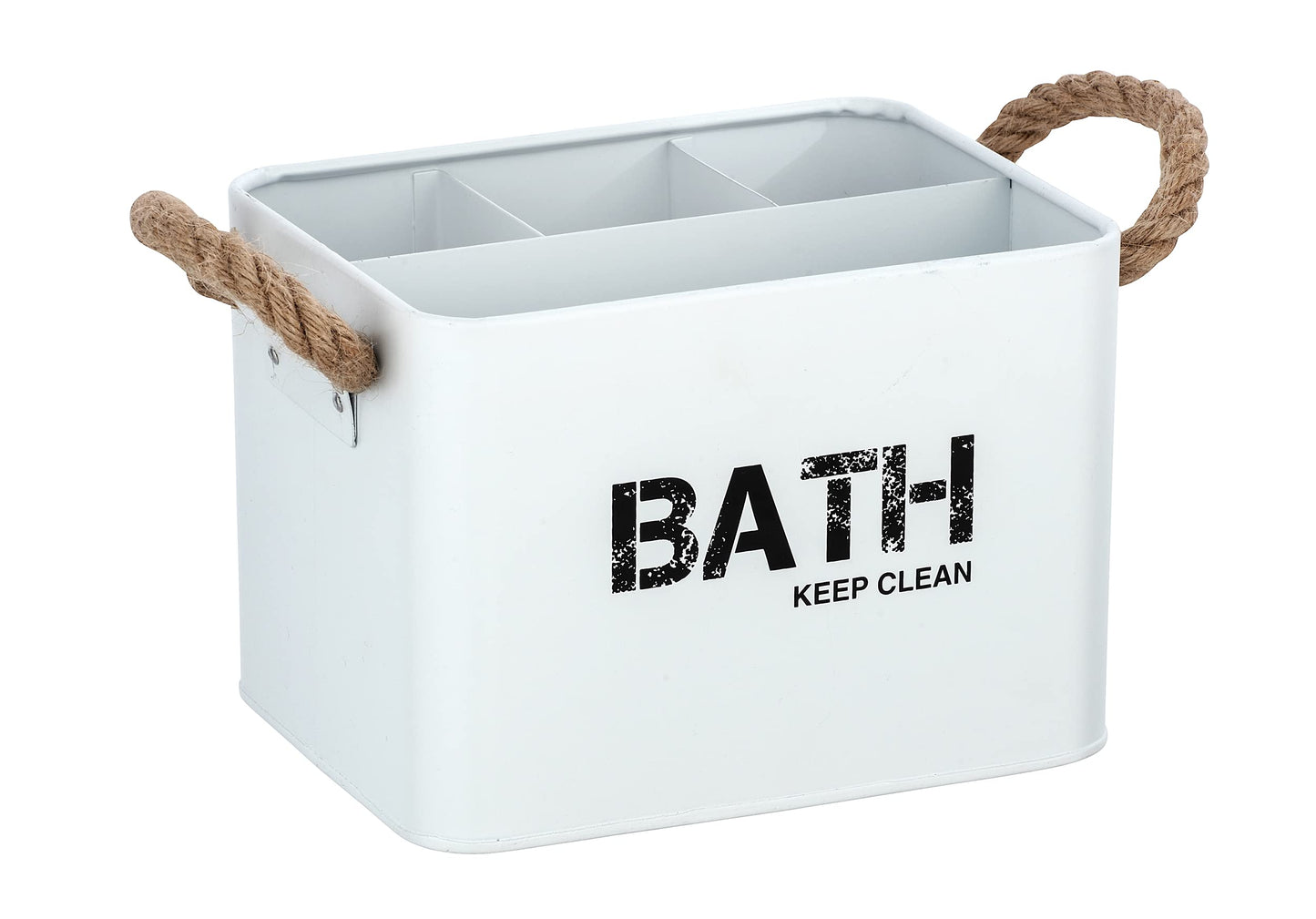 WENKO 23700100 Bathroom Box, White, 19 x 12.5 x 13 cm