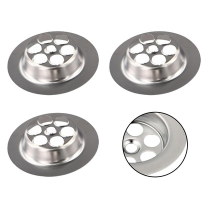 Bathtub Drain Cover - TRACOMPAN 3 Pack Stainless Steel Silver Bath Overflow Plug Replacement with Screws, Durable Drain Cover for Bathtubs