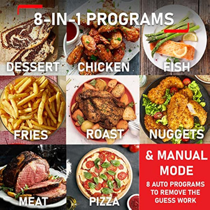 Tefal Easy Fry Precision 2-in-1 Digital Air Fryer and Grill 4.2 Litre Capacity 8 Programs inc Dehydrator Black EY5058, 1550W