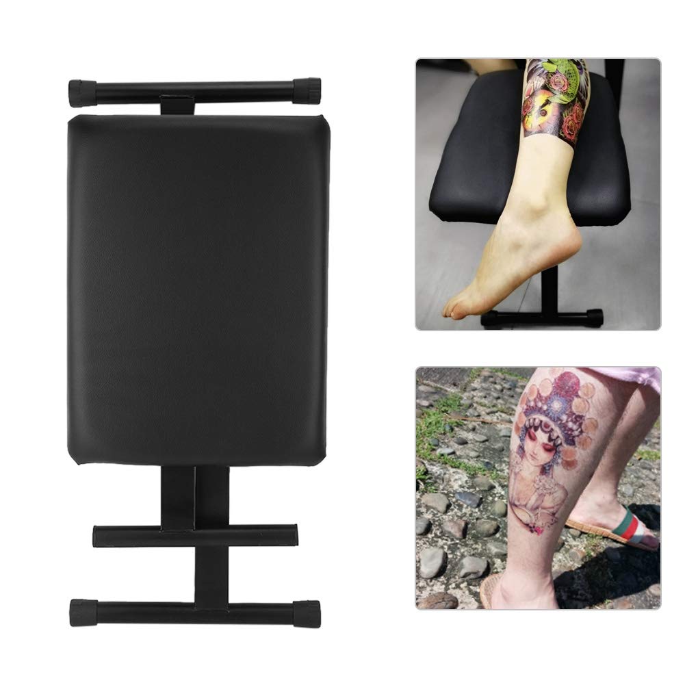banapoy 3 Gear Height Adjustable Foot Rest, Tattoo Leg Rest Stool with Thick Cushion, Holds Up to 150kg