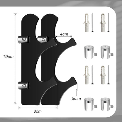 TOPNEW Lightsaber Stand/ Holder Wall Mount, Acrylic Wall Display Rack Suitable for Swords, Light Saber(Black)
