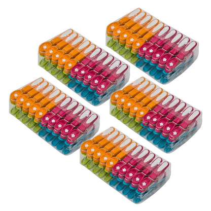 CARASELLE Clothes Pegs for Washing Line Strong - Non Slip Heavy Duty Washing Pegs w/Rubber Pad for Mark Free Secure Grip - Indoor Outdoor Plastic