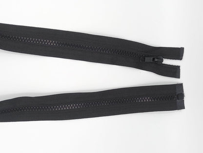 3 Pack Open End Zippers #5 - Heavy-Duty Plastic Chunky Zippers, Black, Sizes 28" 30" 32" 34" 36" 38" 40" 42" 45" - Quality Zipper for Bags, Jackets
