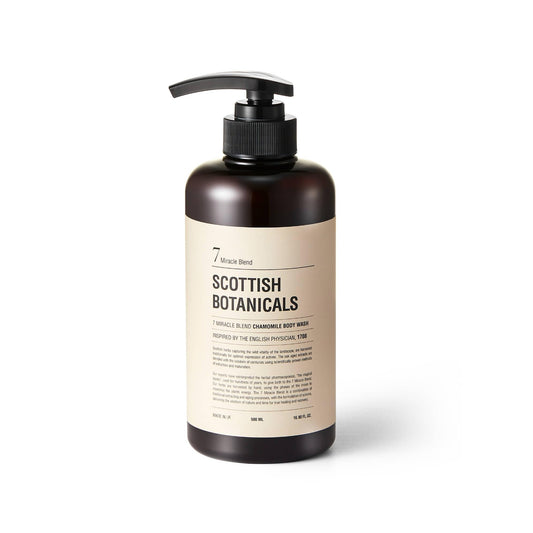 SCOTTISH BOTANICALS 7 Miracle Blend Chamomile Body Wash 500ml by Diana Drummond ? Gentle, Soothing & Hydrating Botanical Cleanser for All Skin Types