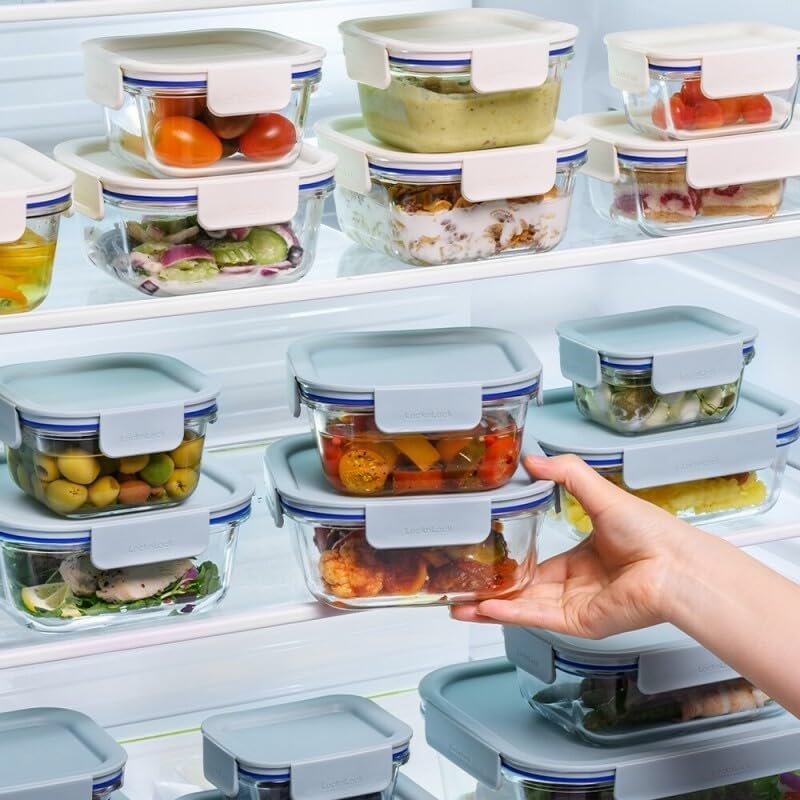 LocknLock The Clear 500ml Airtight Food Storage Glass Container & Lid, BPA Free, Airtight & Leakproof, Oven/Microwave/Freezer/Dishwasher Safe