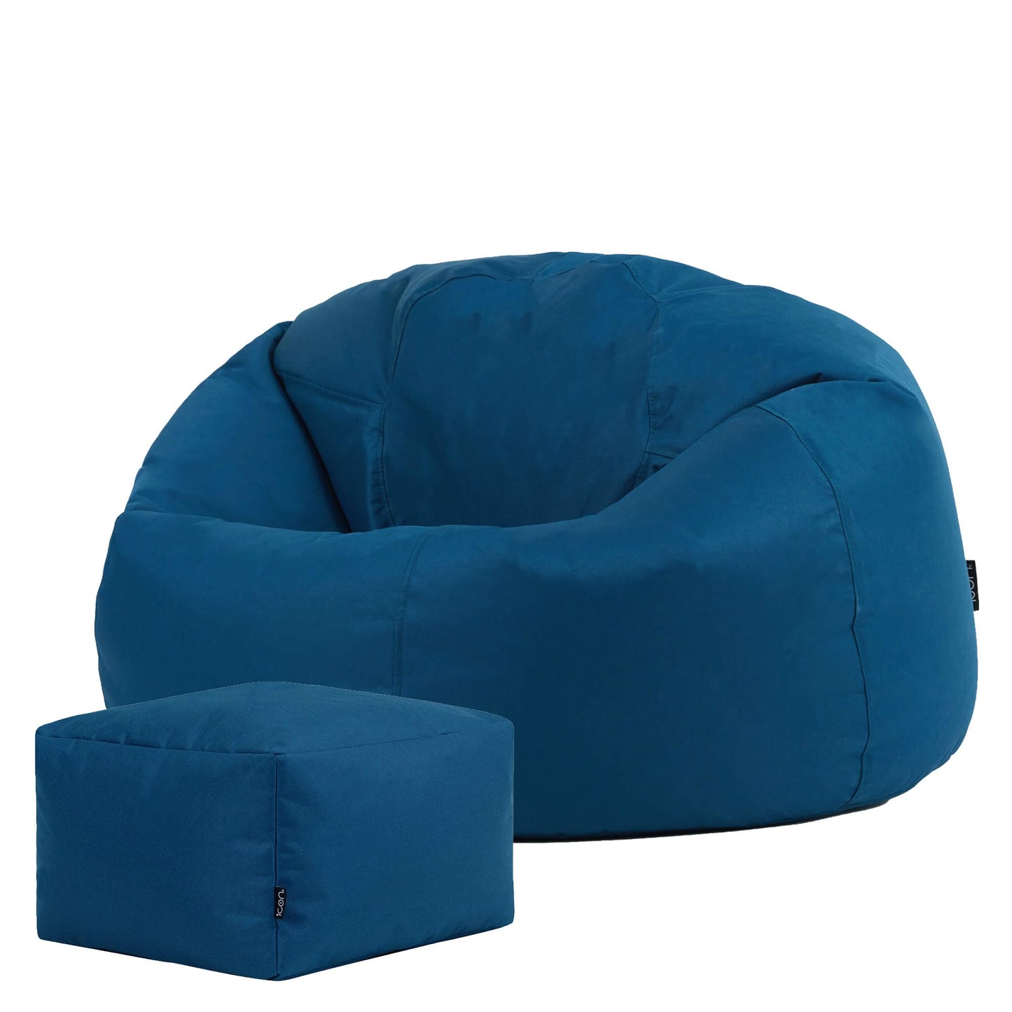 Bean Bag Bazaar Kingston Outdoor Bean Bag & Footstool with Filling, Teal