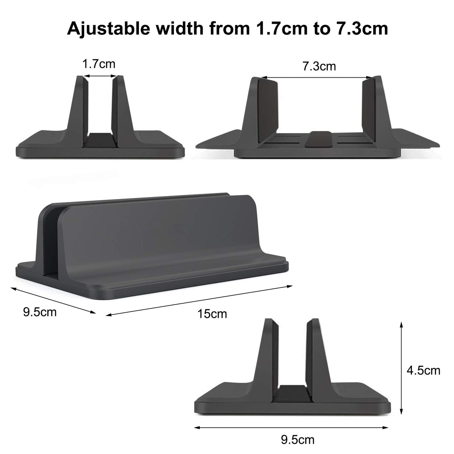 Oranlife Vertical Laptop Stand Holder, Black