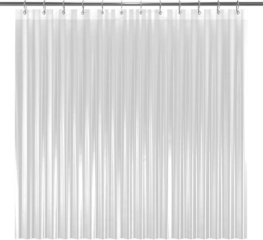 LiBa Clear Shower Curtain Liner, PEVA 8G Waterproof Wet Room Bathroom Heavy Duty Shower Curtain, Anti Mould Mildew Resistant, Washable and Easy Dry,