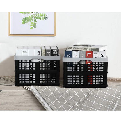 Gitany 3-Pack Collapsible Crates For Storage, Foldable Plastic Crate Basket