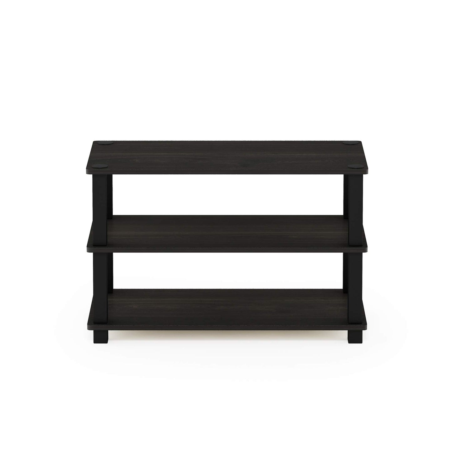 Furinno TURN-S-TUBE Shoe Rack, 3-Tier Shoe Organizer, Shoe Storage, 11.6 x 23.6 x 22.2, for Closet Entryway, Office, Garage, Espresso/Black
