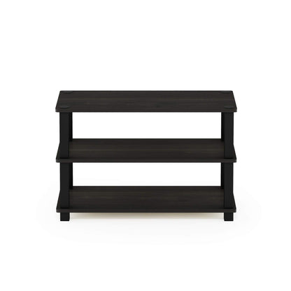 Furinno TURN-S-TUBE Shoe Rack, 3-Tier Shoe Organizer, Shoe Storage, 11.6 x 23.6 x 22.2, for Closet Entryway, Office, Garage, Espresso/Black