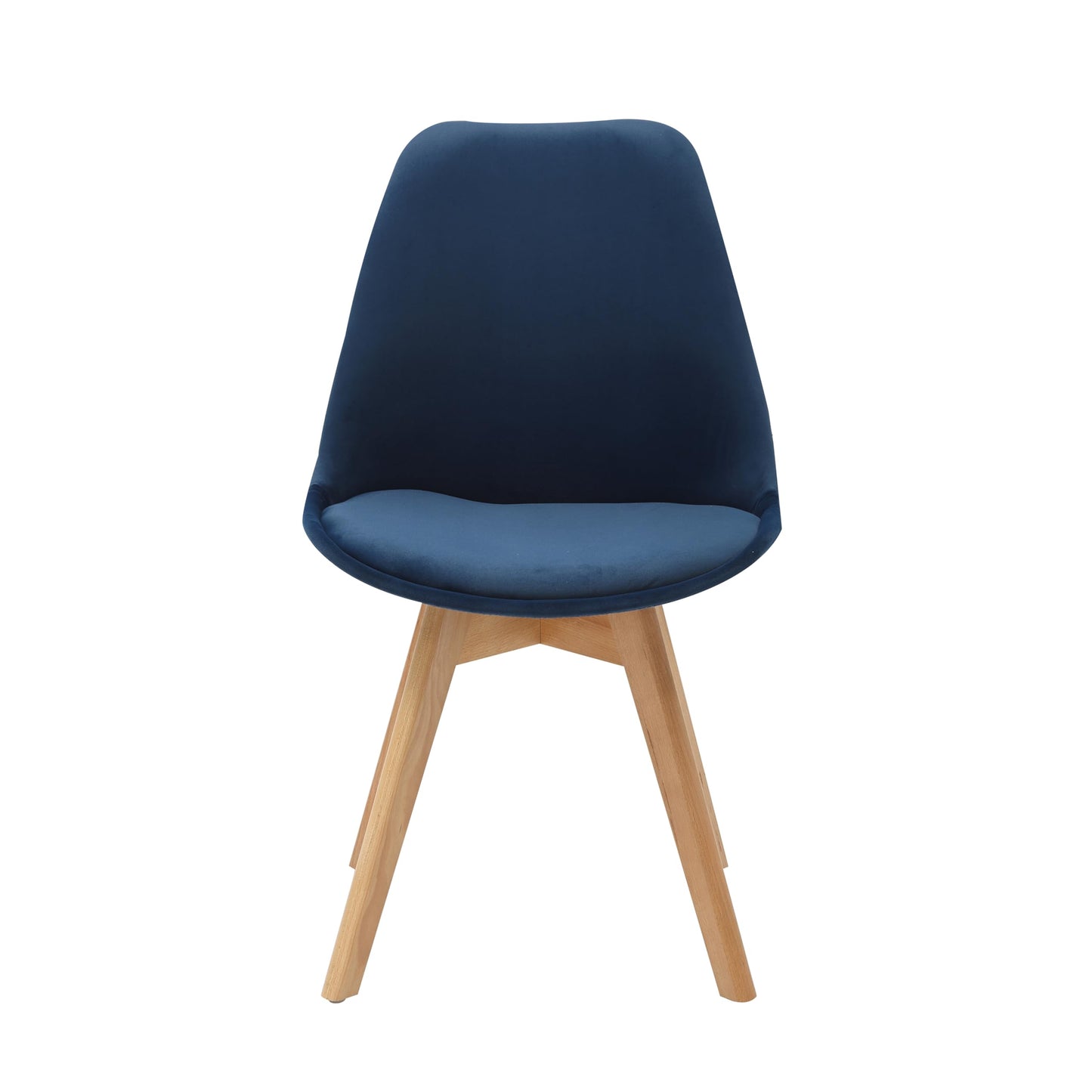 RED HERON Velvet Upholstered Dining Chair with Solid Beech Wood Legs for Mid Century Modern Dining Room Living Room Bedroom Kitchen & Lounge