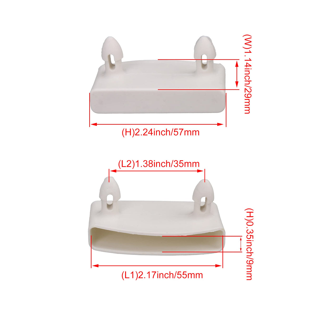Yibuy 30Pcs Plastic Single End Caps Bed Slat Holders for Holding Bed Accessory White