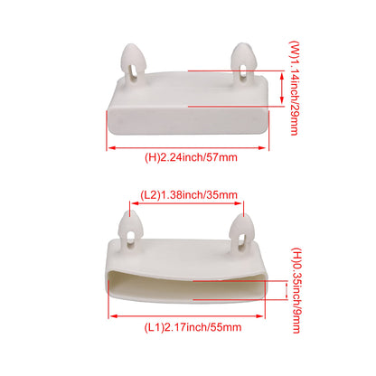 Yibuy 30Pcs Plastic Single End Caps Bed Slat Holders for Holding Bed Accessory White