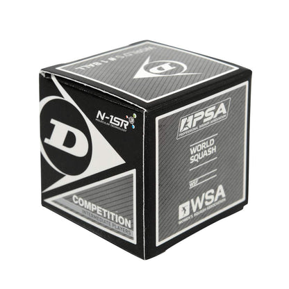 Dunlop Squash Balls Competition Yellow, 12 Balls, for Beginners and Advanced Players ? slow speed