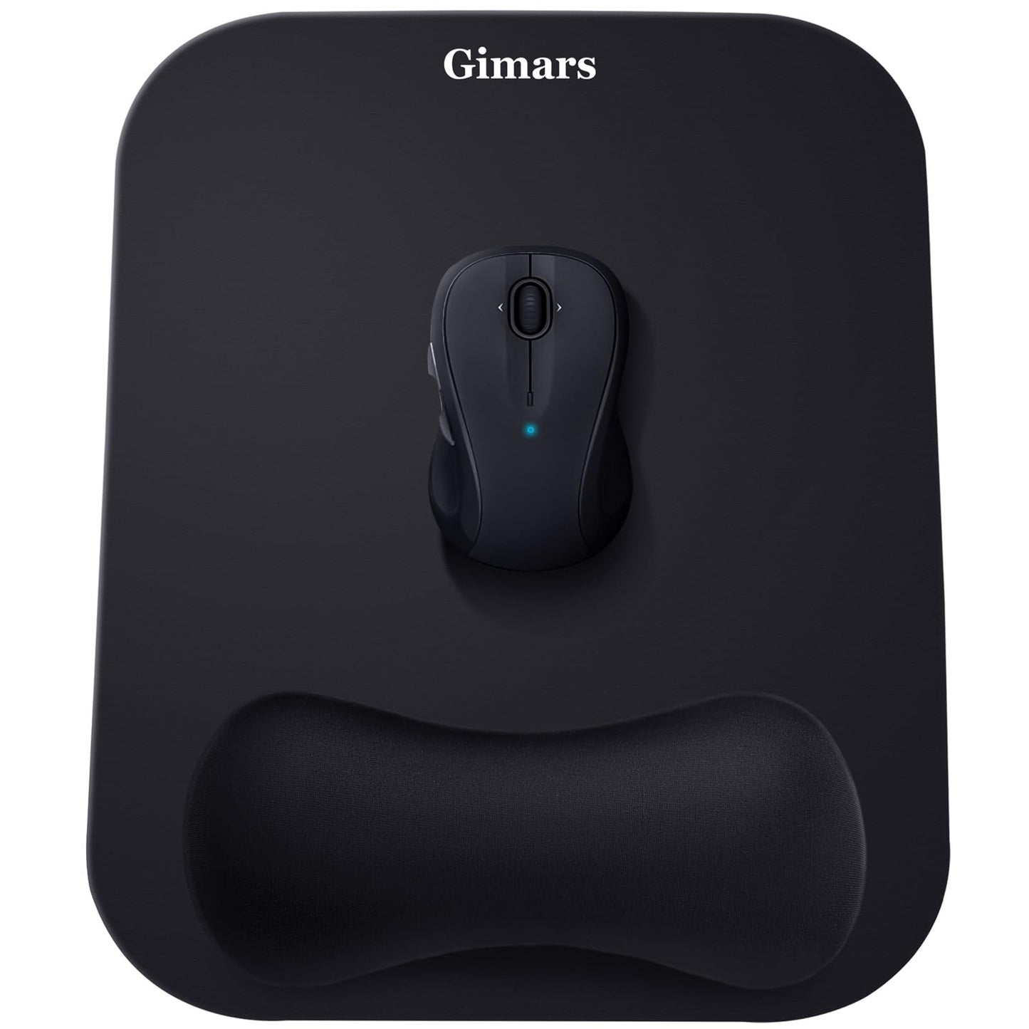 Gimars Mouse Mat Wrist Support, Ergonomic Memory Foam Mousepad, 28x21cm Large Mouse Pad Wrist Rest with Non-Slip Base for Laptop Gaming Office