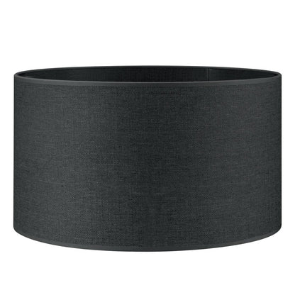 Home Sweet Home Modern Canvas Lampshade | Cylinder | 40/40/22 cm | Dark Grey | Fabric Cotton Lampshade | for E27 Lamp Socket | RoHS Tested | Suitable