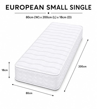 Starlight Beds Wave Budget Sprung 80x200 Mattress with Foam Layer