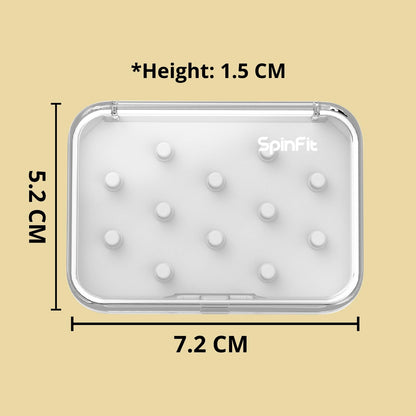 SpinFit Tip Pod - Storage Box for Ear Tips - Extra Transparent and Thick Material - BPA-Free (PCTG) (Black)