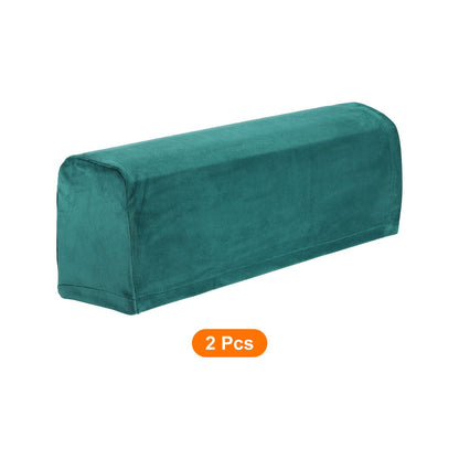 sourcing map Stretch Sofa Armrest Covers Dark Green 2 Pcs