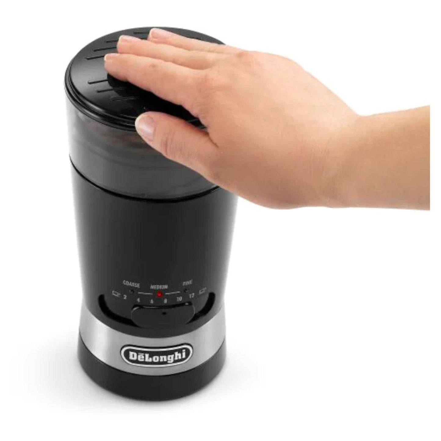 De'Longhi KG210 Electric Coffee Grinder, Stainless Steel, Black