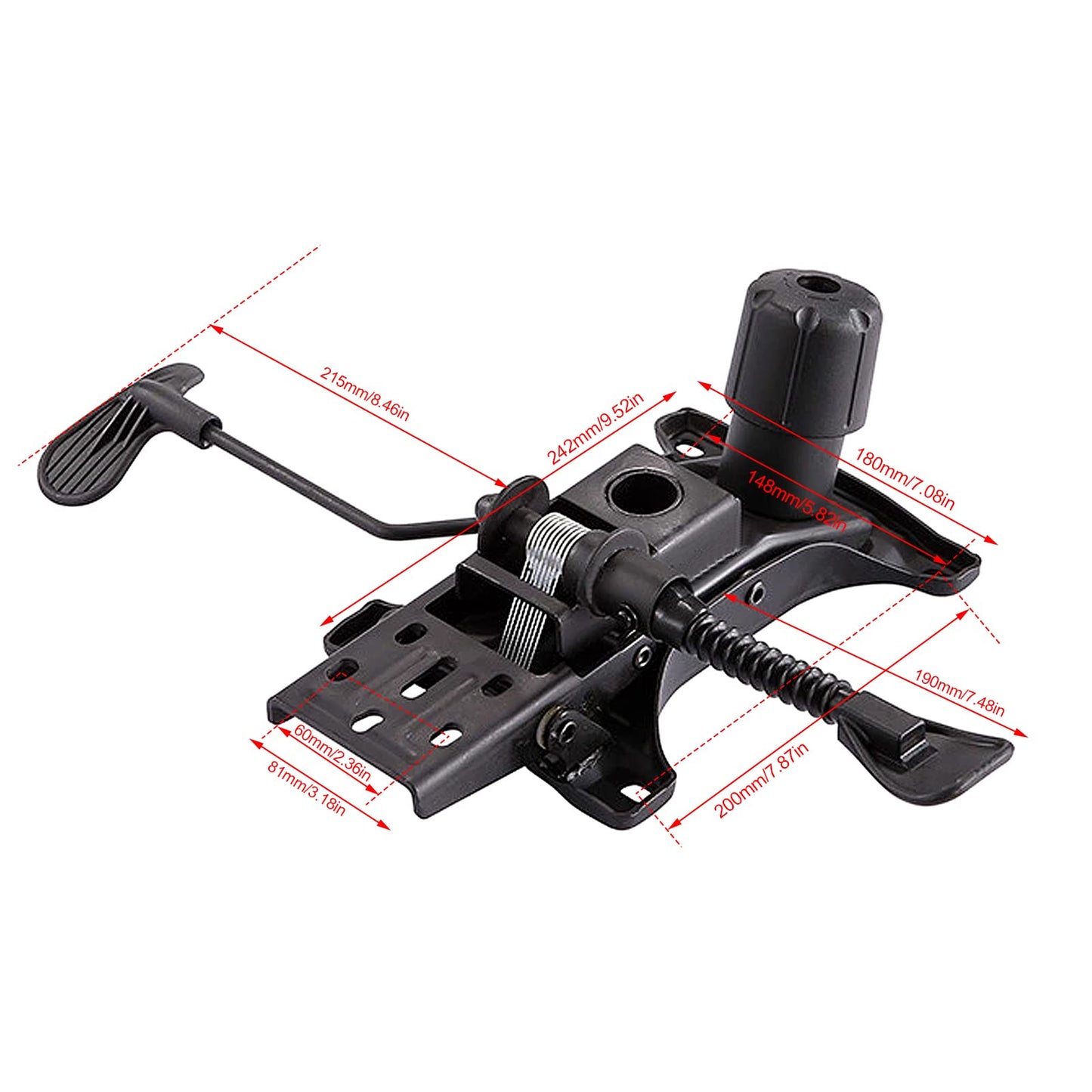 Yearninglife Replacement Office Chair Base Plate Tilt Locking Lever Base Plate Mechanism Rocker Function Height Adjustment for Office Chair Lock