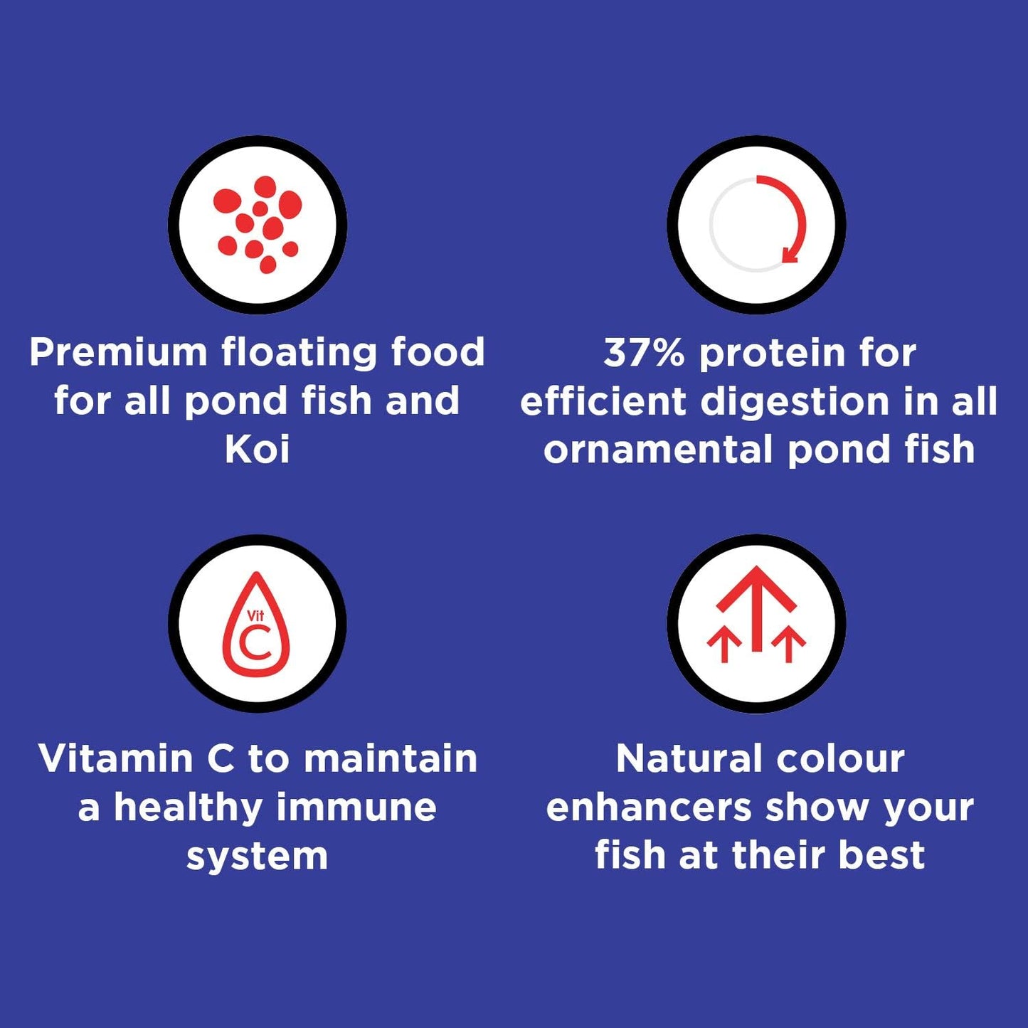 Nishikoi Growth Complete Food for Koi and Pond Fish - Large Pellets - 2.5kg