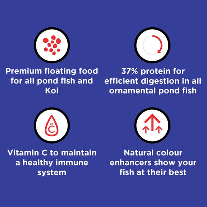 Nishikoi Growth Complete Food for Koi and Pond Fish - Large Pellets - 2.5kg