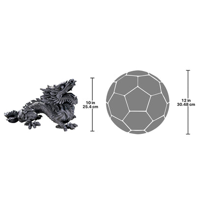 Design Toscano CL2840 Benevolent Asian Dragon Statue, Greystone