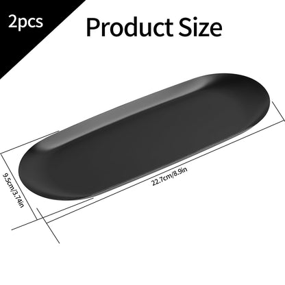 2 Pack Oval Vanity Storage Trays – Versatile Decorative Organisers for Bathroom, Dressing Table & Kitchen – Stylish Jewellery, Perfume