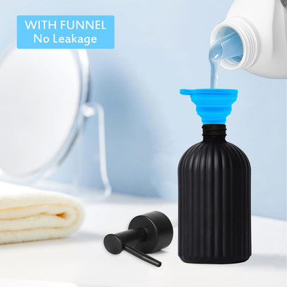GKSCXEXE 400ml Black Soap Dispenser, Bathroom Hand Soap Dispenser