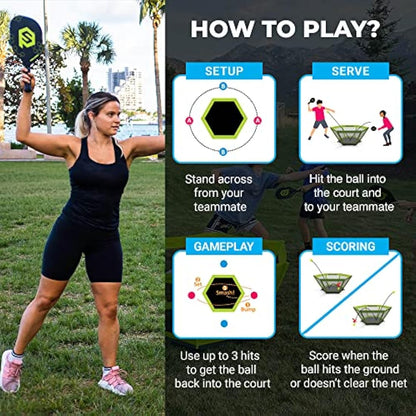 PaddleSmash - Outdoor Games - Yard Games - Beach Games - Outdoor Games for Adults and Family - Perfect for Backyard Beach Tailgate & Lawn