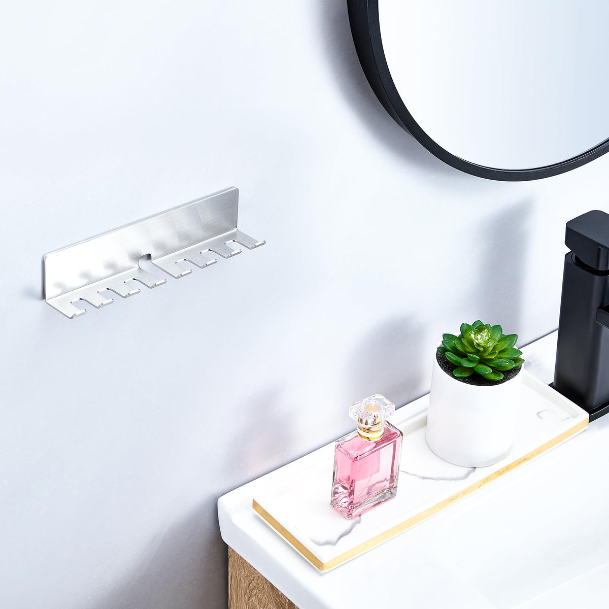 YAYINLI Toothbrush Holder Wall Mounted - Electric Tooth Brush Holder for Bathroom, Self Adhesive Non Screw Toothbrush Head Holder
