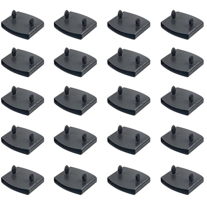 SCHUIWINNER 20Pcs Plastic Bed Slat Holders Kits Connecting Accessories Bed Slat Clips for Beds Replacement (Black)