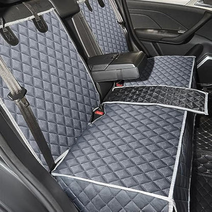 ANOSOSPECIAL Grey Dog Car Seat Cover for Back Seat X-Large,Non-Stick Fur,Pet-Friendly and Waterproof - Universal Fit Interior Protector for Auto, Van, SUV - Ideal for Kids and Pets (X-Large)