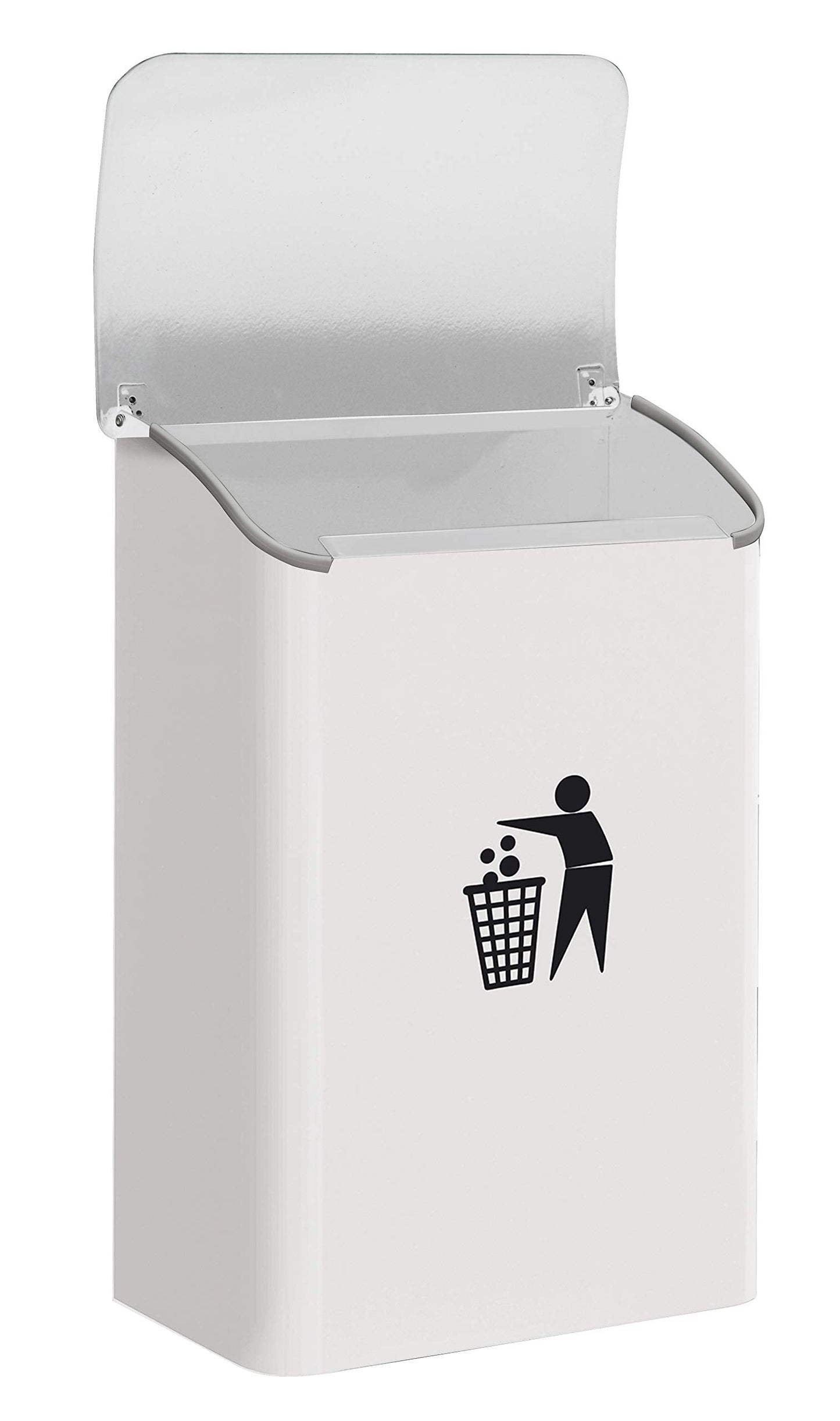 Arregui M283312 E-6101 Wall-Mounted Bin, Colour: White