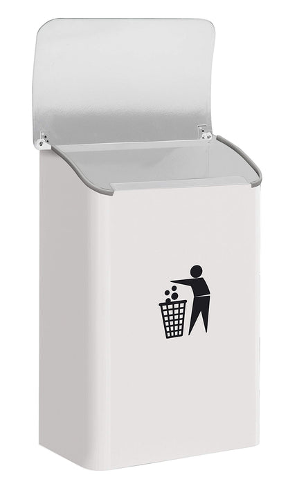 Arregui M283312 E-6101 Wall-Mounted Bin, Colour: White