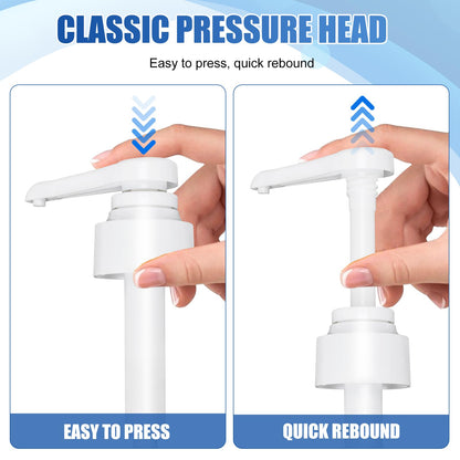 Dosing Pump Syrup, 2-Piece Pump Dispenser Set, Reusable Pump Dispenser for Glass Jugs or Plastic Bottles, Compatible 1 L Monin Syrup Pump, Press Once