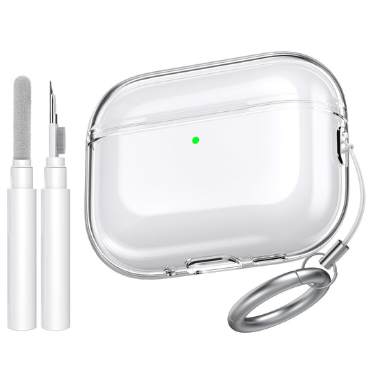 AhaStyle Clear Airpods Pro 3 Case Cover 2025 [Anti-Yellowing] Soft TPU Protective Skin for Apple AirPods Pro 3rd Generation Case with Cleaner Kit
