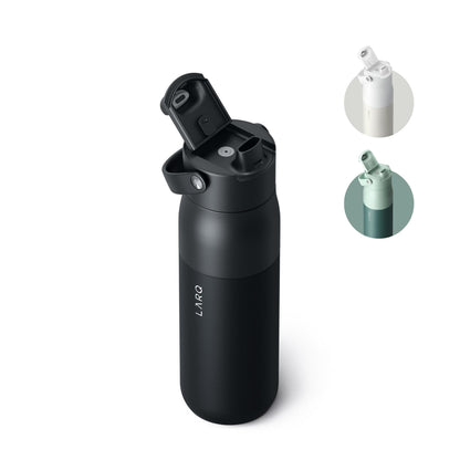LARQ Bottle Swig Top 23oz - Insulated Stainless Steel Water Bottle with Built-in Silicone Handle | Thermos, BPA Free | Reusable Water Bottle for